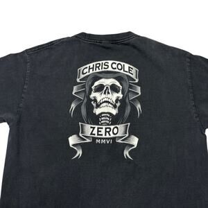 Vintage Zero Chris Cole Tee Shirt Men's Medium Y2K Skate Skull